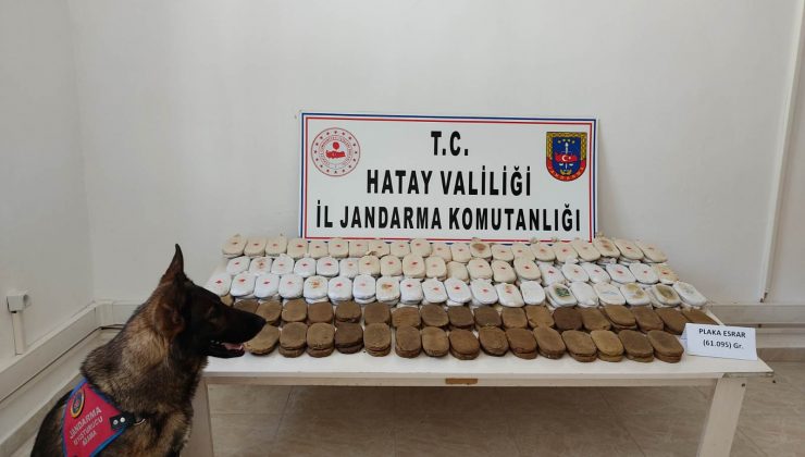 Sınırda 61 kilo uyuşturucu ele geçirildi