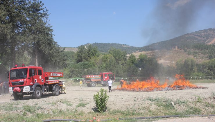 Helikopter Destekli Yangın Tatbikatı Yapıldı