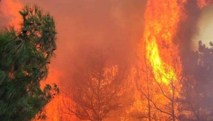 Hatay Belen’de çıkan orman yangınına ekiplerce müdahale ediliyor