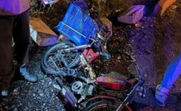Trenle Çarpışan Motosikletin Sürücüsü Yaralandı