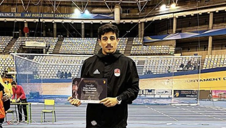 Milli atlet Mehmet Çelik, İspanya’daki yarışmada birinci oldu