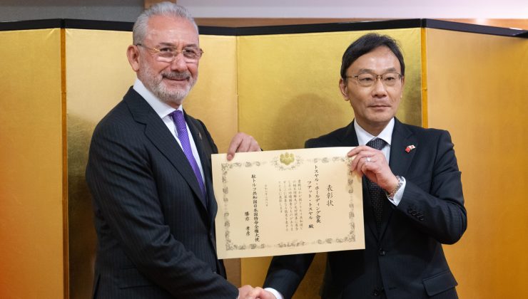 Türk iş insanı Fuat Tosyalı’ya Japonya Büyükelçiliğinden özel ödül