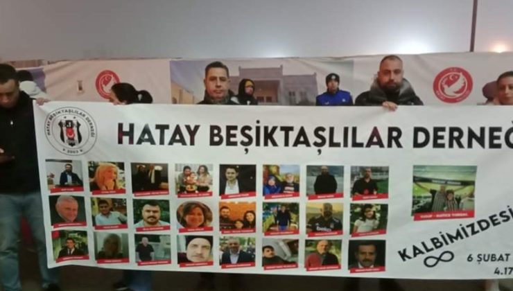 Hatay Beşiktaşlılar Derneğinden Vefa Pankartı
