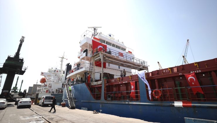 Türkiye’nin Gazze için hazırladığı 8’inci yardım gemisi Mersin’den uğurlandı